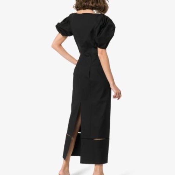 Khaite Allison Puff Sleeve Dress Size 8 - Picture 2 of 4